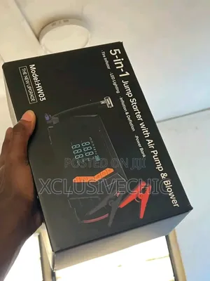 Multifunctional 5 in 1 Jump Starter, Inflator Air Compressor
