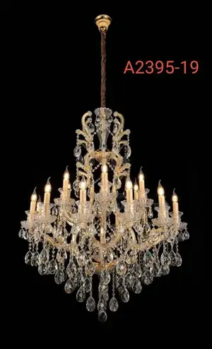 Elegant Crystal 15 Hands Chandelier for Living Room / Hotel / Hall