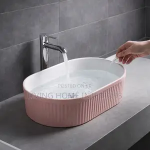 Pink Color Countertop Basin