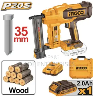 Ingco Cordless Battery Powered Brad Nailer With Battery And Charger