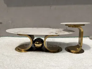 Luxury Marble Gold Center Table Set – Modern Home Elegance