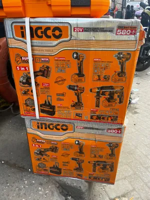 Ingco 20v 5-in-1 Brushless Cordless Combo Kit
