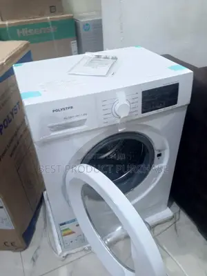 Elevate Your Laundry Room With the Polystar 7kg White Front Loader.