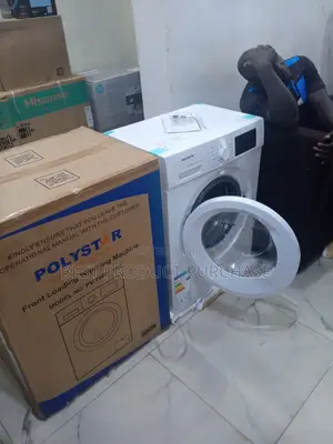 The Stunning Polystar 7kg Front Load Washing Machine in Arctic White.