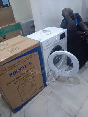Heavy Duty Cleaning: Polystar 7kg Front Load Washing Machine (White).