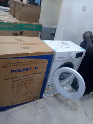 The Iconic Polystar 7kg Front Load Washing Machine in White.