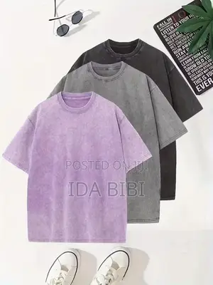 Premium Quality 3pcs Acid Washed T Shirt 100% Cotton