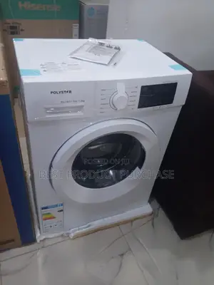 The All-New Polystar 7kg White Front Load Washing Machine.
