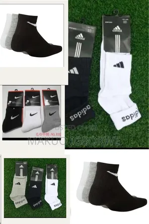 Nike Addidas Performance Pure Cotton Thick Quarter Socks