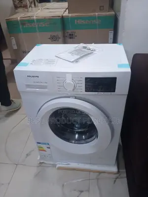 Smart Savings: The Polystar 7kg Front Load Washing Machine in White.