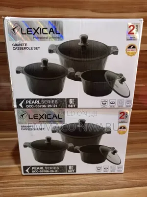 Lexical Professional 6 Pieces Granite Casserole Pots.
