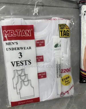 Original Mr. Tan Men’S Cotton Vest (3 in Pack) – Soft Comfortable