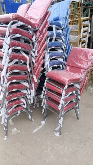 Church Hall Chair Red and Blue Is Available