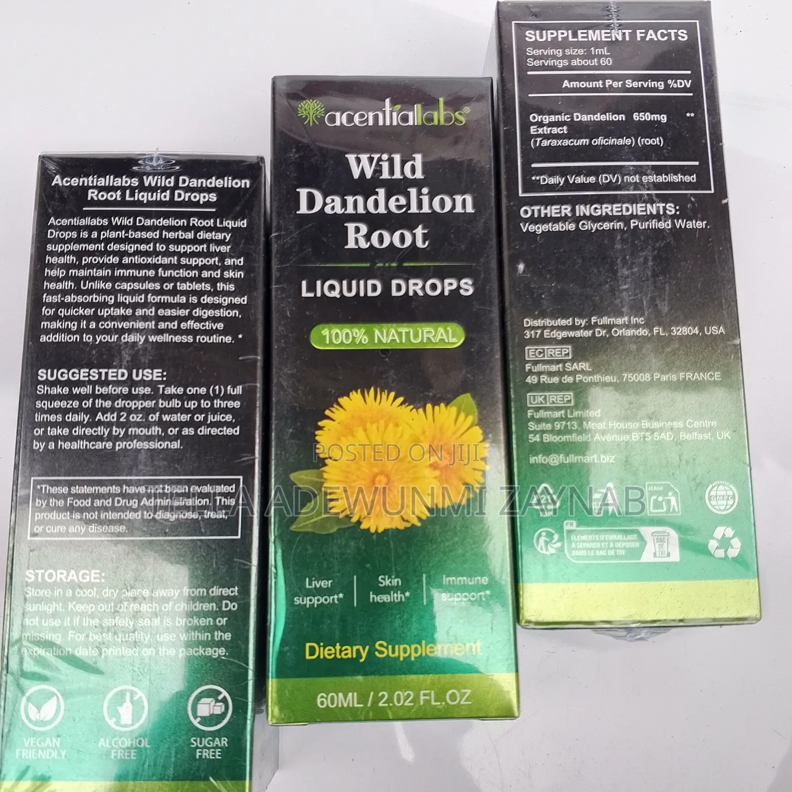 Dandelion Root Liquid Drops -60ml