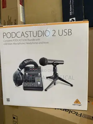Behringer Podcastudio 2 Usb Podcasting Bundle With Usb Mixer + Microp