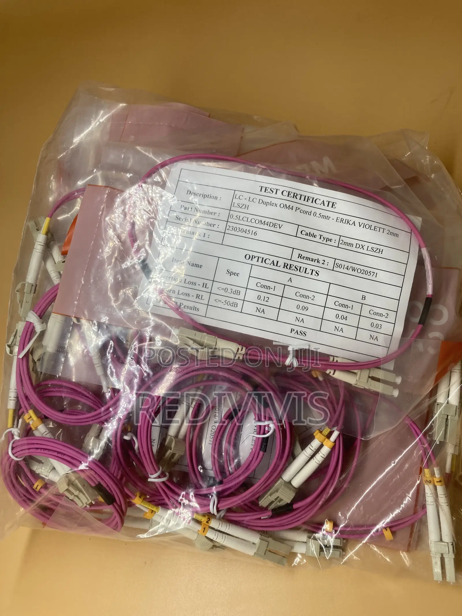 Fiber Optic Patch Cable, Lc-Lc Duplex Om4