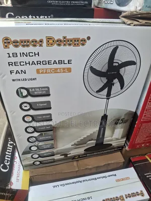 Power Deluxe Rechargeable Fan 18 Inches