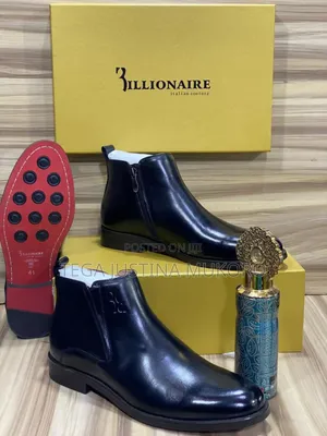 Pure Leather Billionaire Men's Ankle Boots