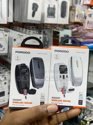Porodo 1600dpi Wireless Mouse With Card Reader Mouse