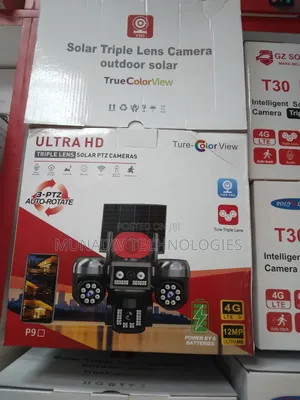 True Color View Ultra Hd Tripple Lens Solar PTZ Camera