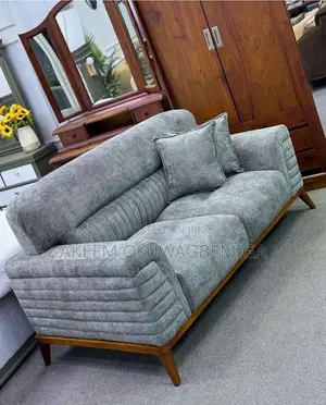 Double Seater With Polished Wood Base Leg