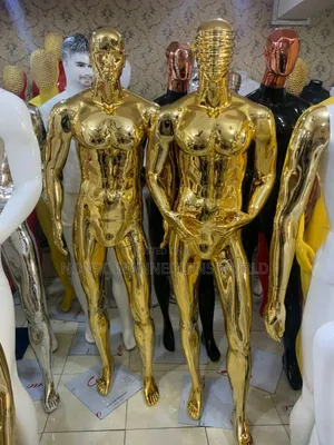 High Quality Gold Chrome Male Display Mannequins