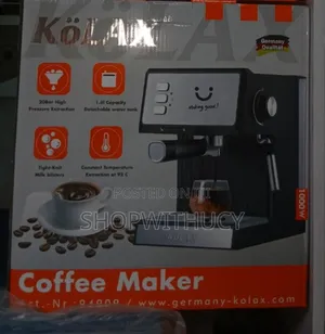 Kolax Espresso Coffee Machine With Milk Frother.