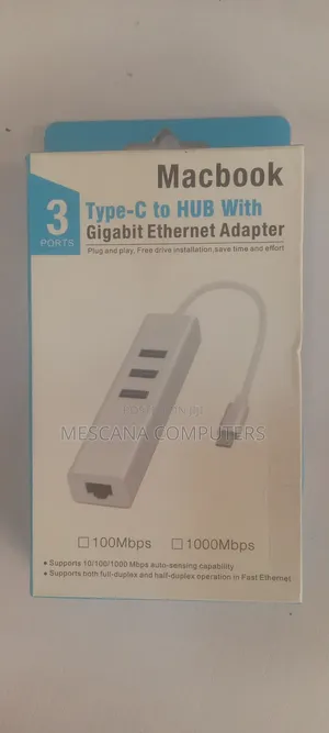 Type-C to Hub With Gigabit Ethernet Adapter
