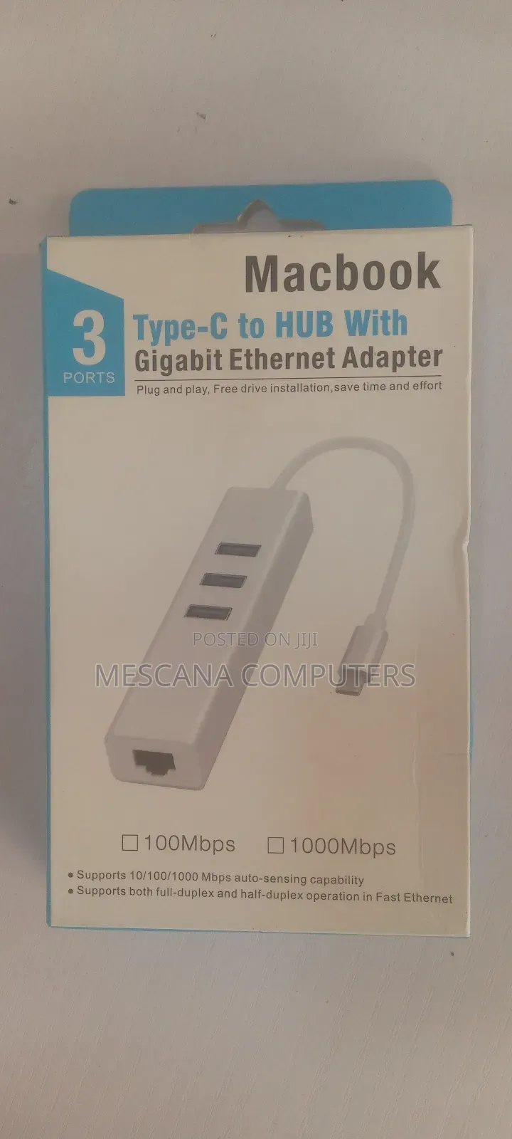 Type-C to Hub With Gigabit Ethernet Adapter
