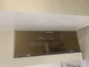 Tinted Brown Glass Bathroom Door