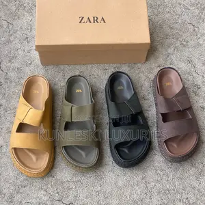 Original Zara Black Slippers For Men