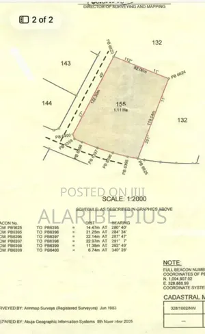 11,163 Sqm Of Commercial Land 4 Sale @ Mabushi Abuja, Nigeria.