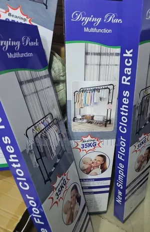 Double Pole Cloth Rack Hanger With Tyre