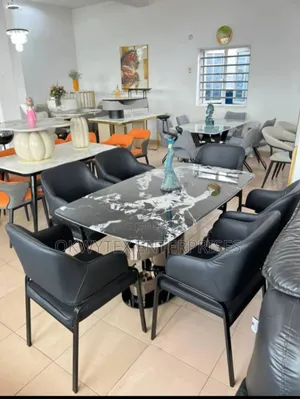 High Quality Turkey Leather 6 Seater Dining Table Sets
