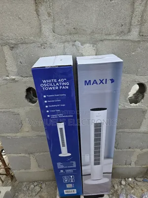 Maxi Tower Fan 40inches 40watts Oscillating White Color Available Now