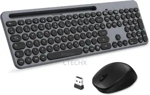 Leadsail Rechargeable Wireless Silent Mouse and Keyboard for Mac, Win