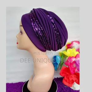 Plain Sequence Female Turban Scarf.Available in Different Colors
