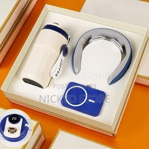Premium Relaxation Gift Set (Neck Massager + Flask + Power Bank)