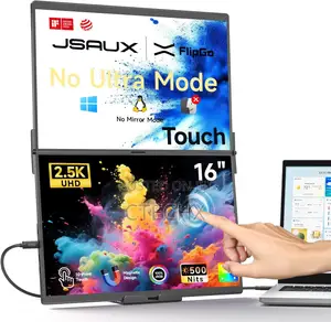 Jsaux Flipgo 16" Touchscreen Dual Laptop Screen Extender, 2. Triple
