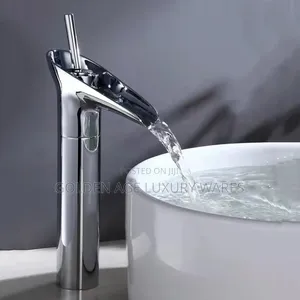 Long Chrome Waterfall Basin Mixer Tap Gh15