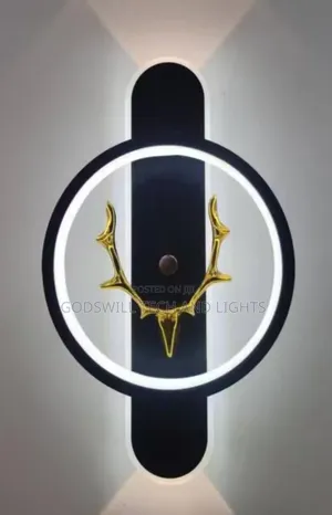 Led Wall Bracket With Golden Horn