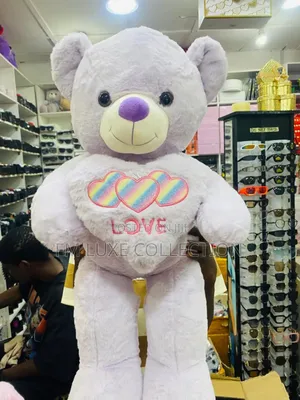 Plush Rainbow Heart Love Teddy Bear