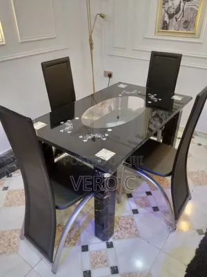 Quality Strong Glass Dining Table and Chairs