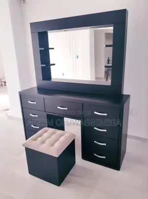 Dressing Mirror and Stool