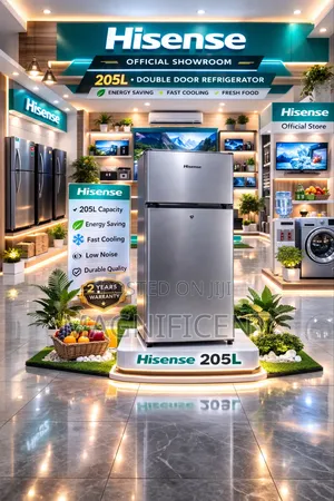 Hisense 205l Double Door Refrigerator – Energy Saving Fast Cooling F