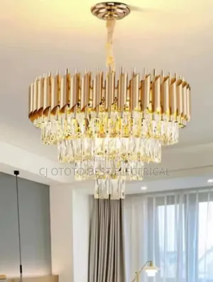 Crystal Chandelier Light Gold And Black Body Available