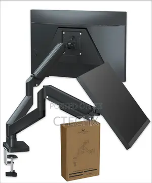 Dual 32” Monitor Arm Desk Mount for 10 KGS Screens, Height Adjustable