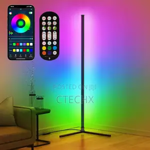 Riyo Rgb Corner Floor Lamp With App And Remote Control, Music Sync