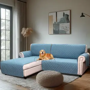 Water Resistant Sofa Covers for Sectional Sofa 2-Piece Non Slip L Shap