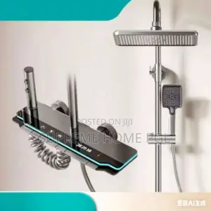 Led Gray Surface Shower Mixer Anti-Rust